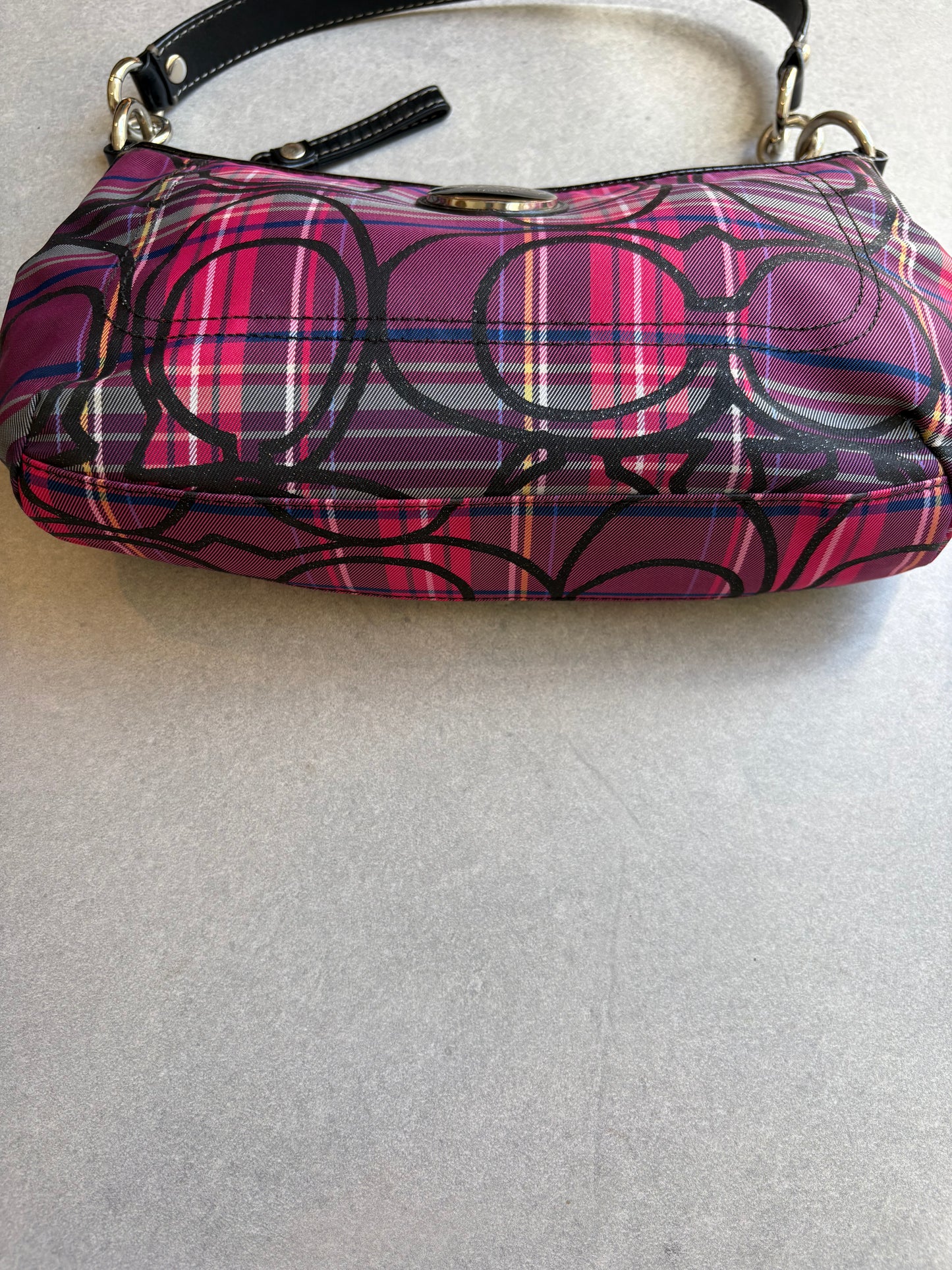 Coach Poppy Tartan Shoulder Bag