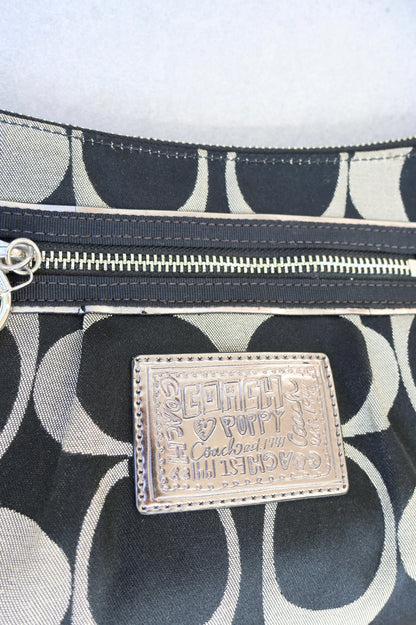 Coach Soho Black and Grey Monogram