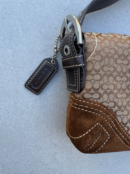 Coach Soho Brown Signature Monogram Shoulder Bag