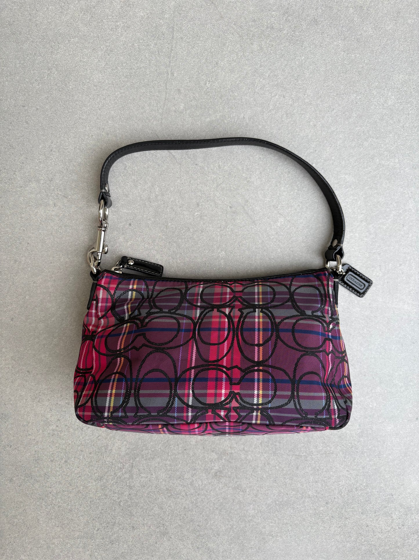 Coach Poppy Tartan Shoulder Bag