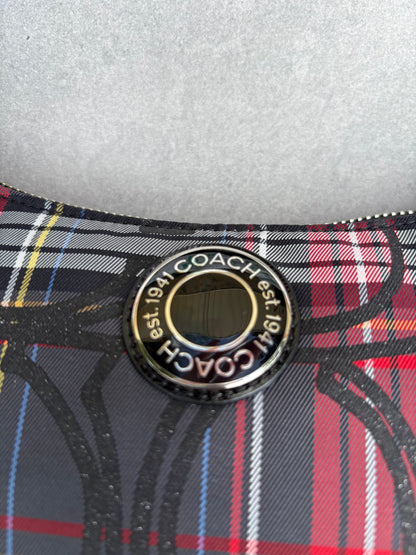 Coach Tartan Two-Way Handbag with Star Charm
