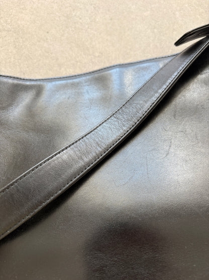 Burberry Beige Nova Check and Black Leather Shoulder bag