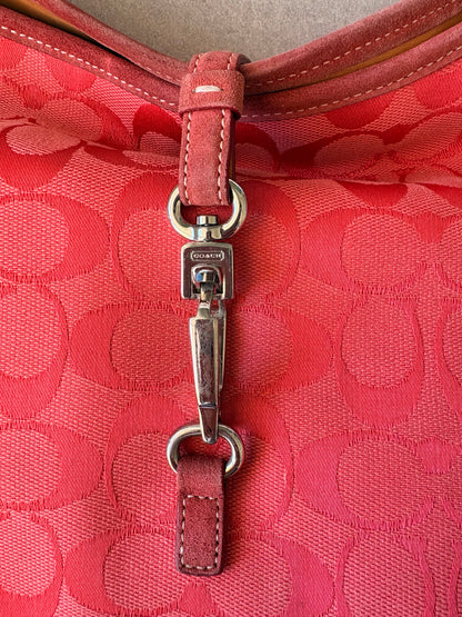 Coach Soft Clip Hobo Bag Red