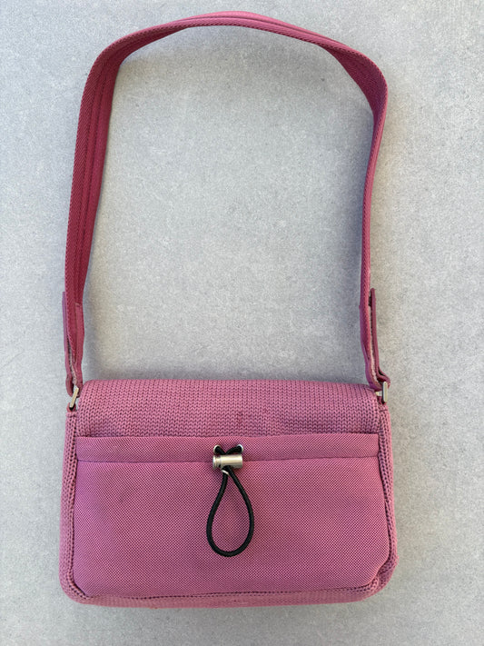 Prada Knit Shoulder Bag Pink