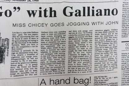 John Galliano Newspaper Top Size