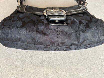 Coach Soho Black Monogram Shoulder Bag