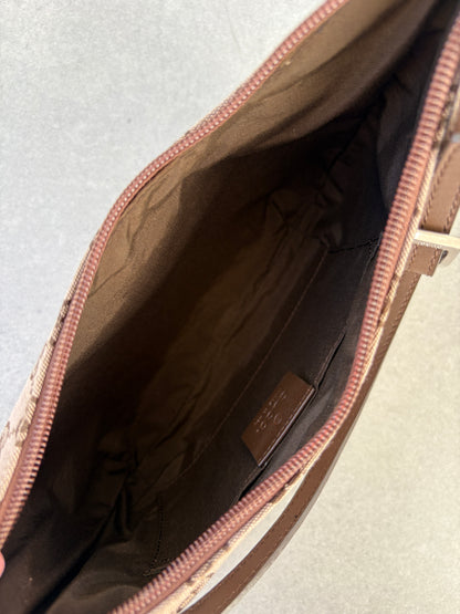 Gucci Brown GG Canvas and Leather Shoulder Bag