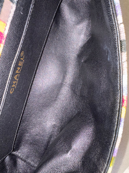 Chanel Shoulder Bag No. 6 Flap Velvet Multicolor Black