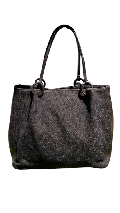 Gucci GG Canvas & Leather Tote Bag