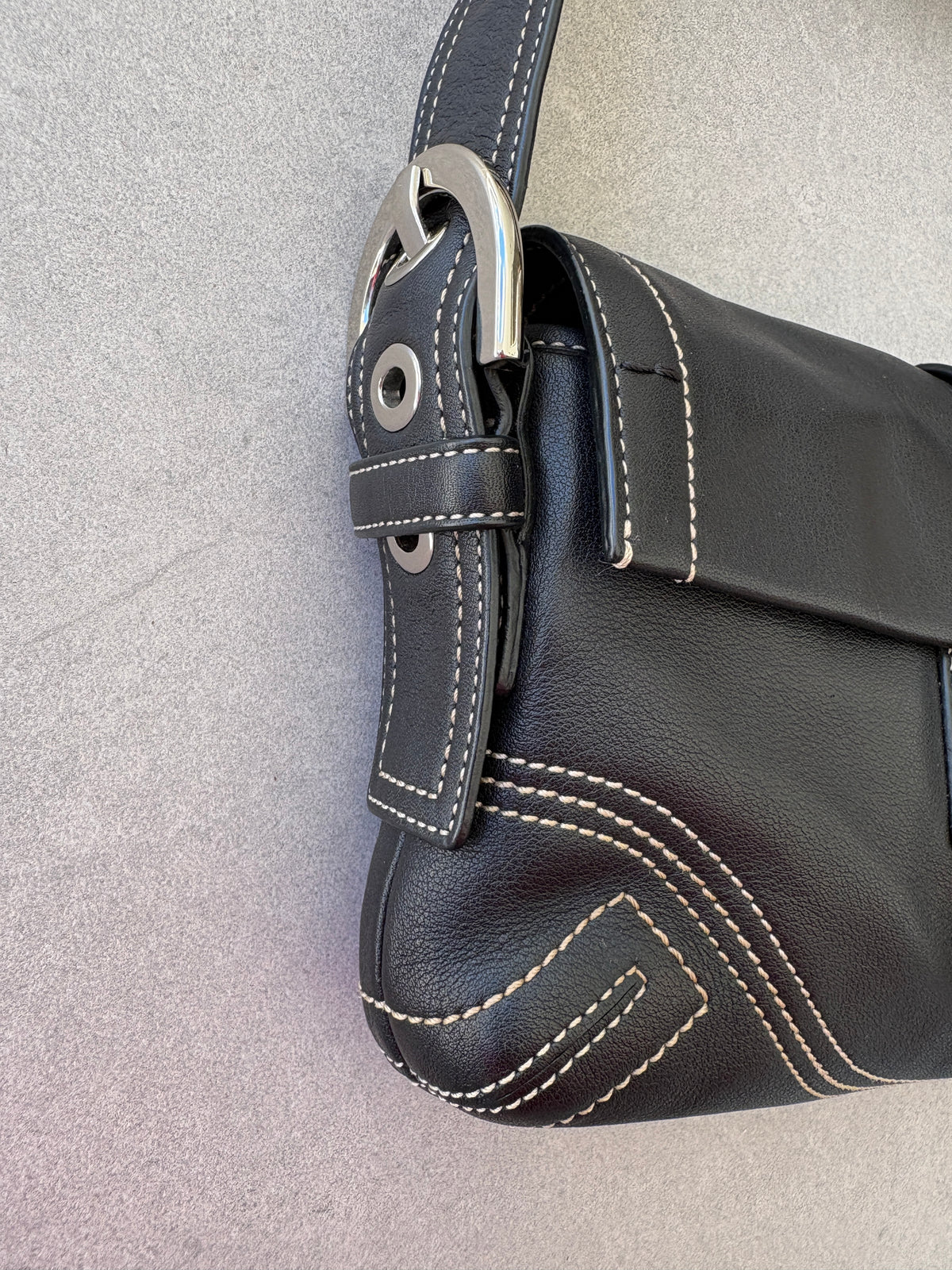 Coach Soho Black Leather Shoulder Bag