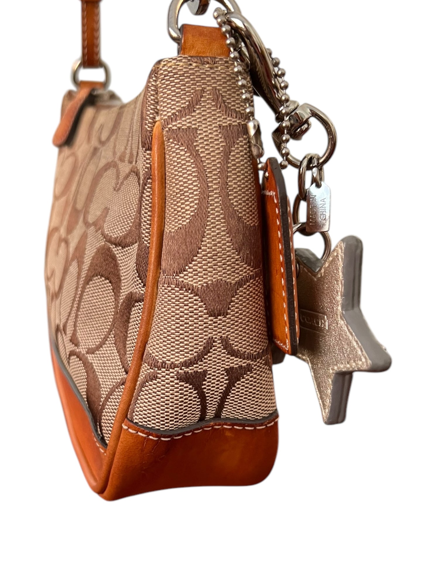 Coach Signature Demi Tan with Coach Charm