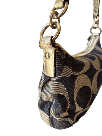 Coach Denim Monogram Shoulder Bag