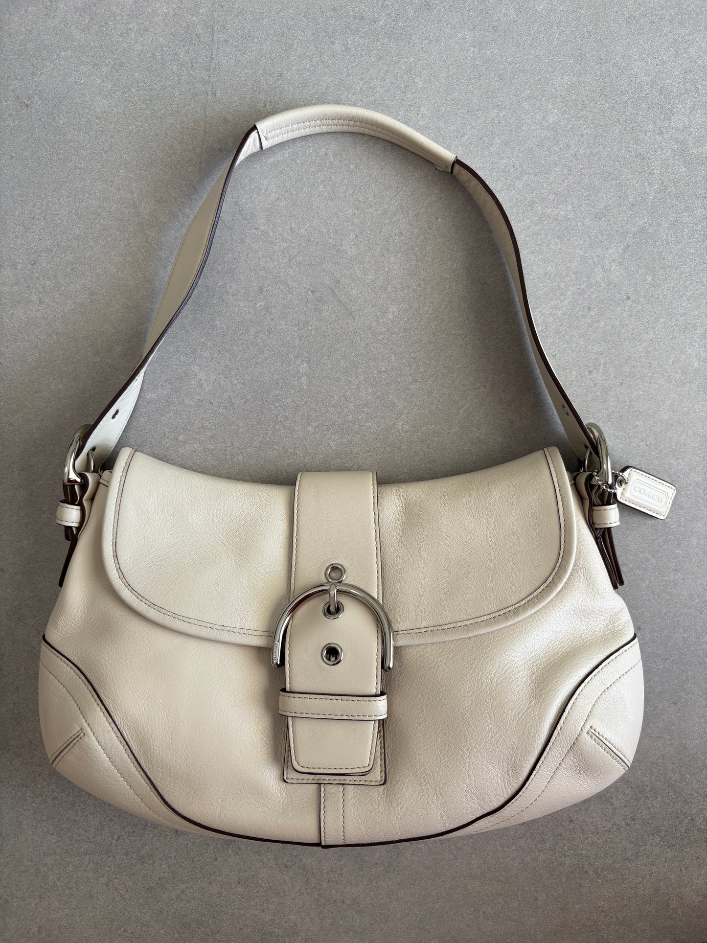 Coach Soho Cream Leather Shoulder Bag