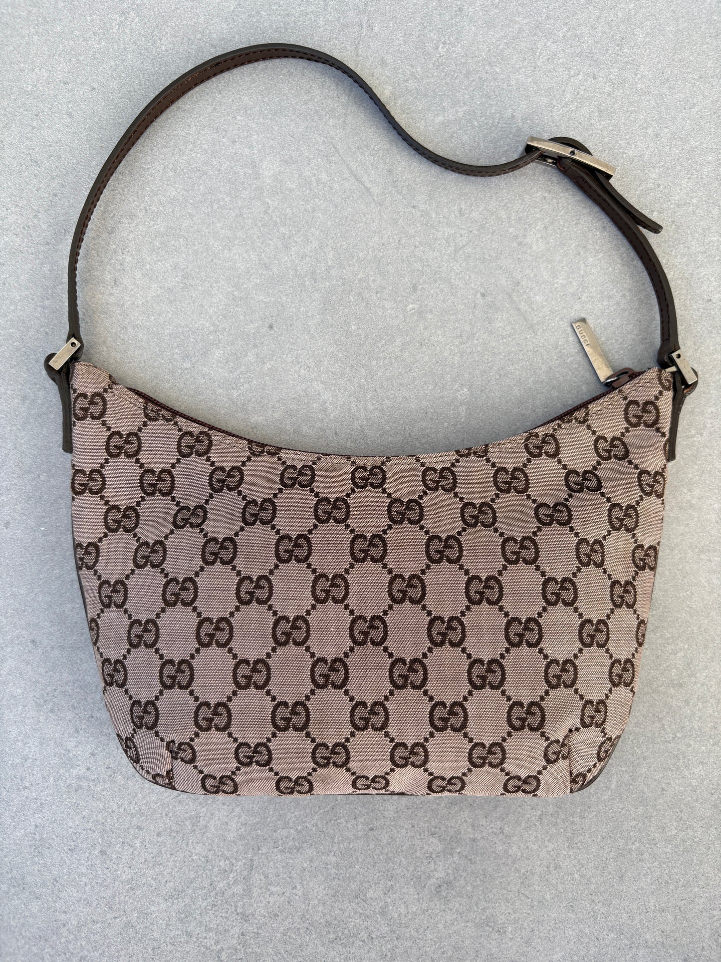 Gucci Brown GG Canvas and Leather Shoulder Bag