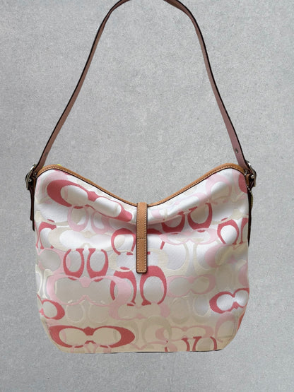 Coach Optic Pink Hampton Shoulder Bag with Clasp