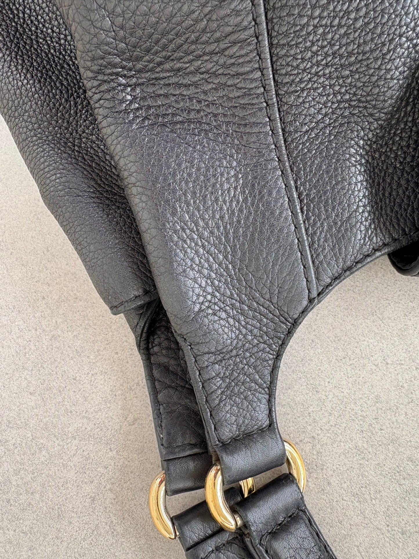 Gucci Hobo Horsebit Leather Bag Large