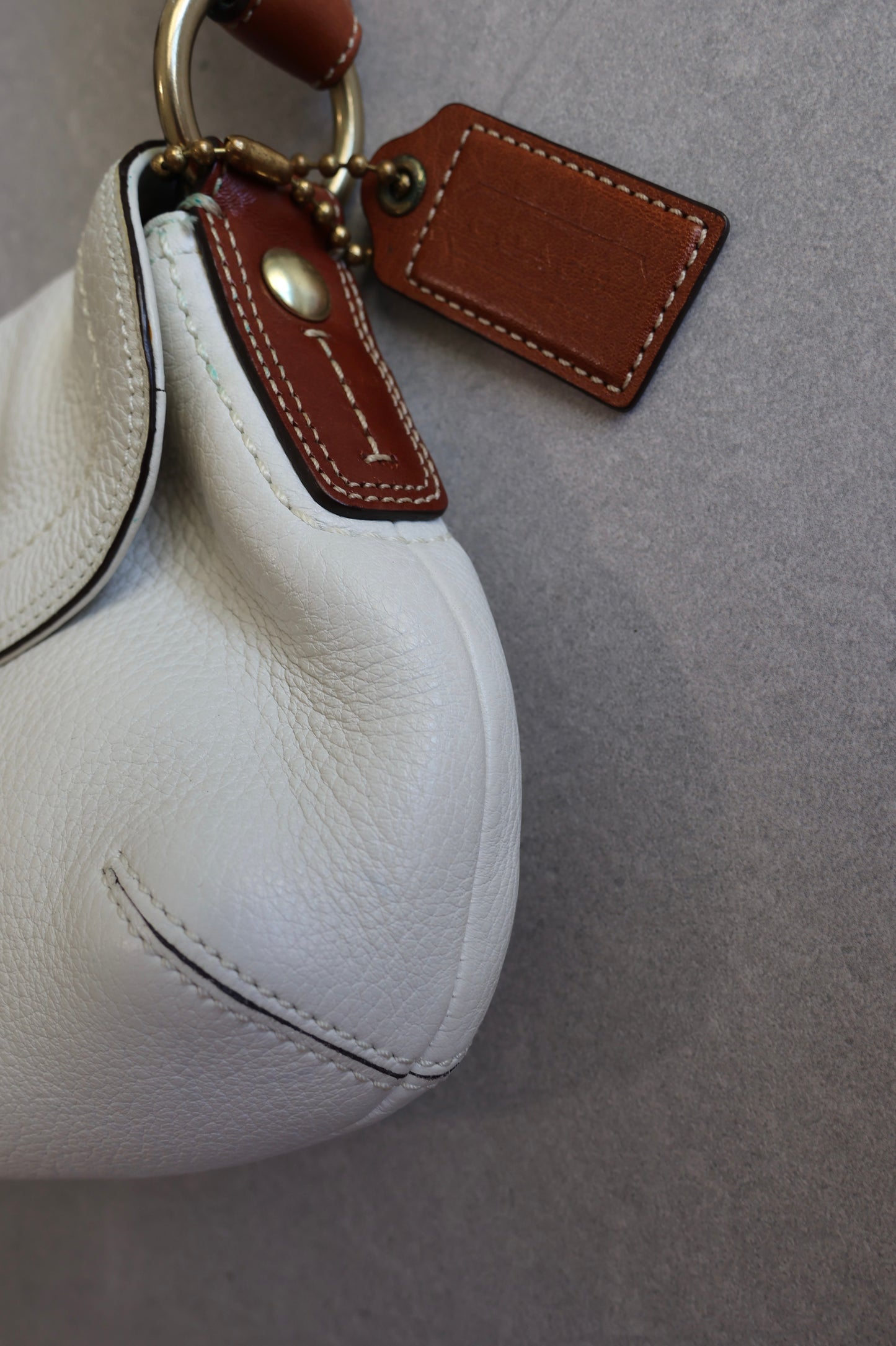 Coach Soho Cream and Brown Leather Shoulder Bag
