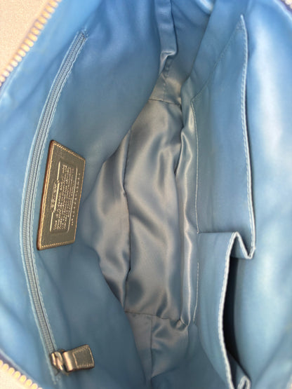 Coach Blue Monogram Shoulder Bag