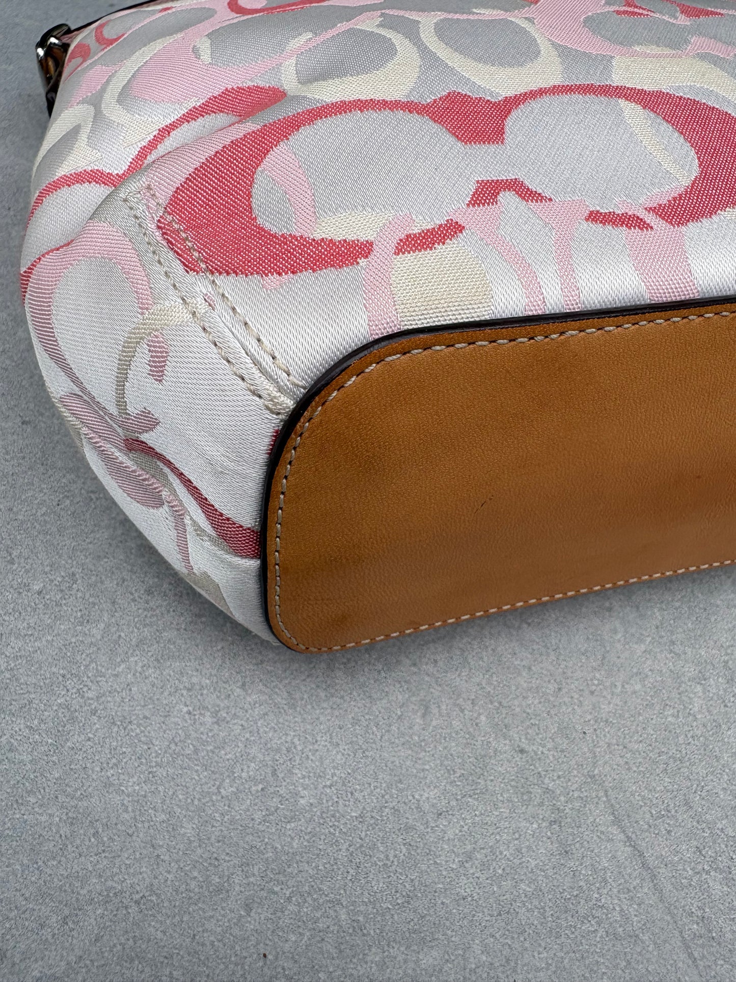 Coach Optic Pink Hampton Shoulder Bag with Clasp