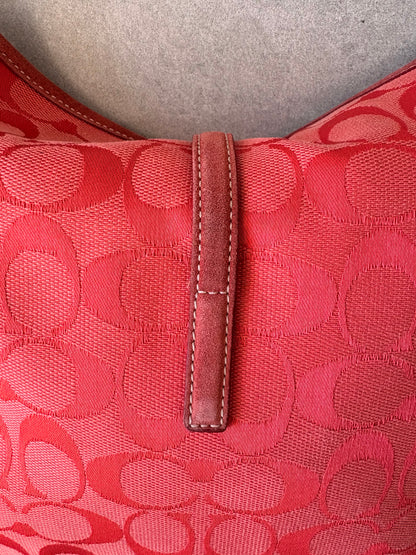 Coach Soft Clip Hobo Bag Red