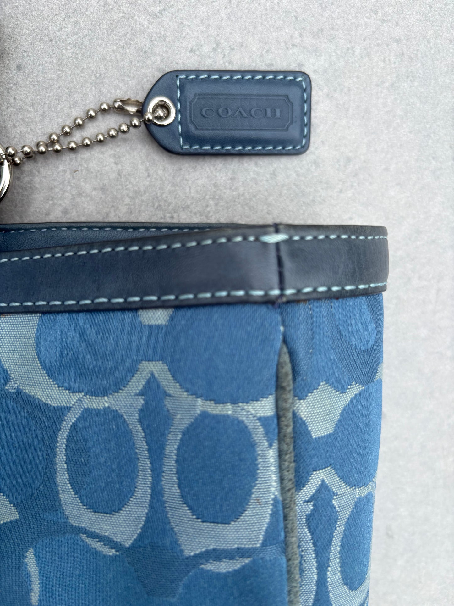 Coach Blue Optic Tote Bag