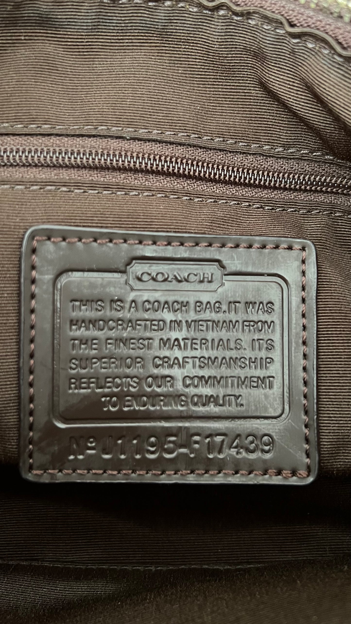 Coach Signature Print Monogram Two Way Shoulder Bag