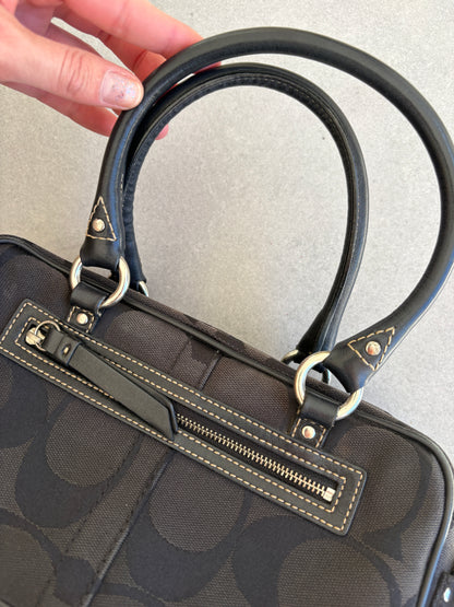 Coach Black Boston Monogram Bag