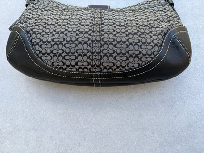 Coach Soho Black Monogram Shoulder Bag