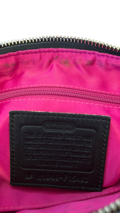 Coach Poppy Berry Tartan Plaid Shoulder Bag