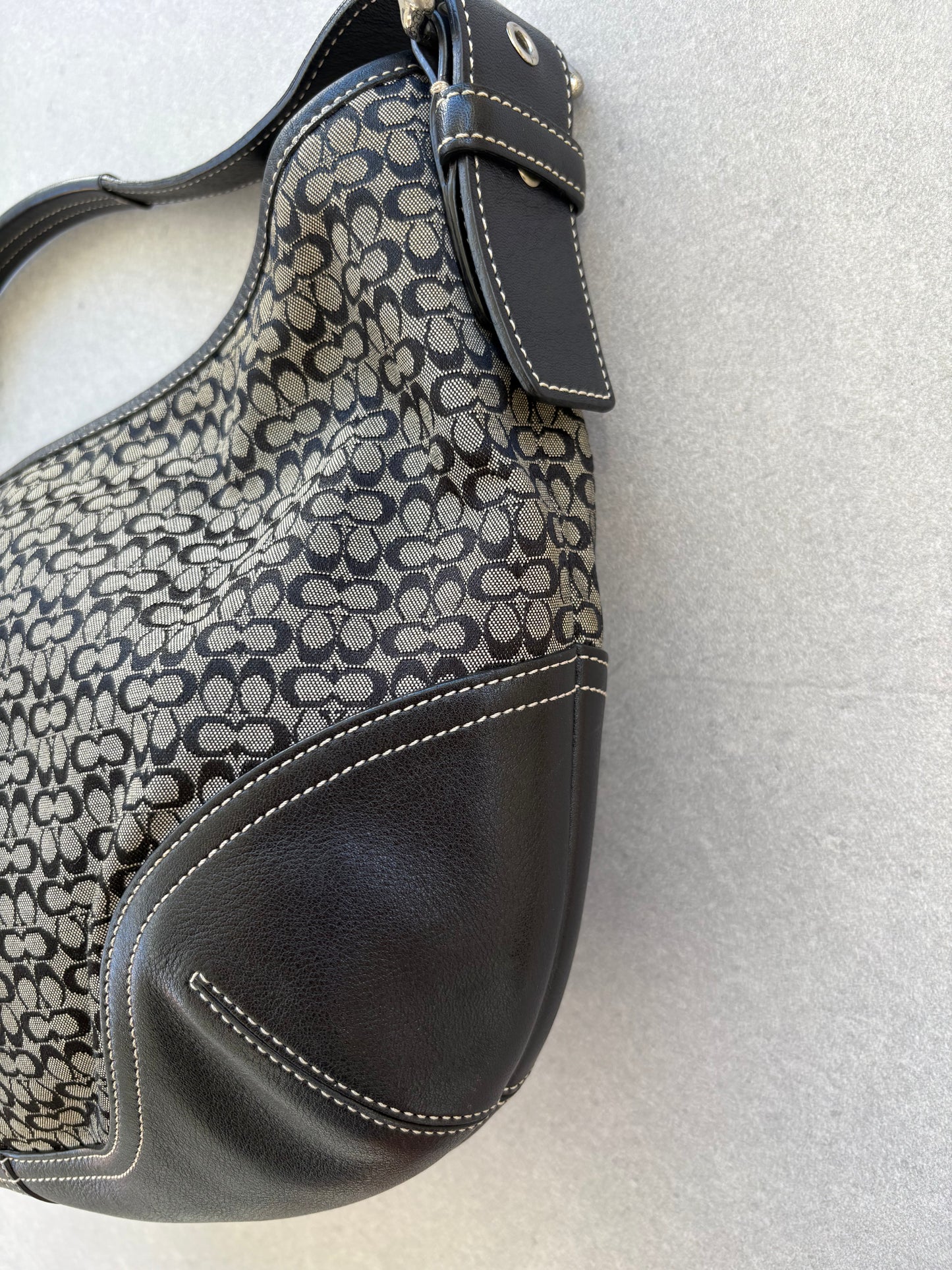 Coach Moon Shoulder Bag Black Monogram