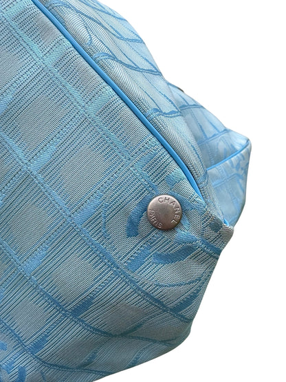 Chanel Blue CC Travel Line Tote Bag