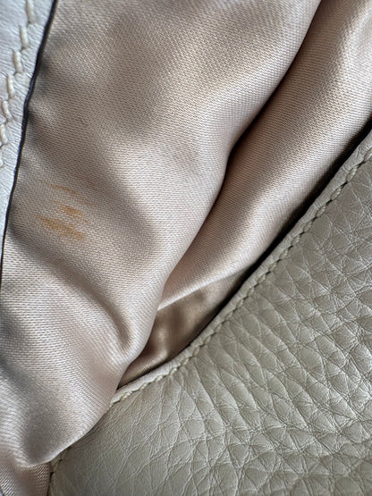 Coach Soho Legacy Cream and Brown Leather Shoulder Bag