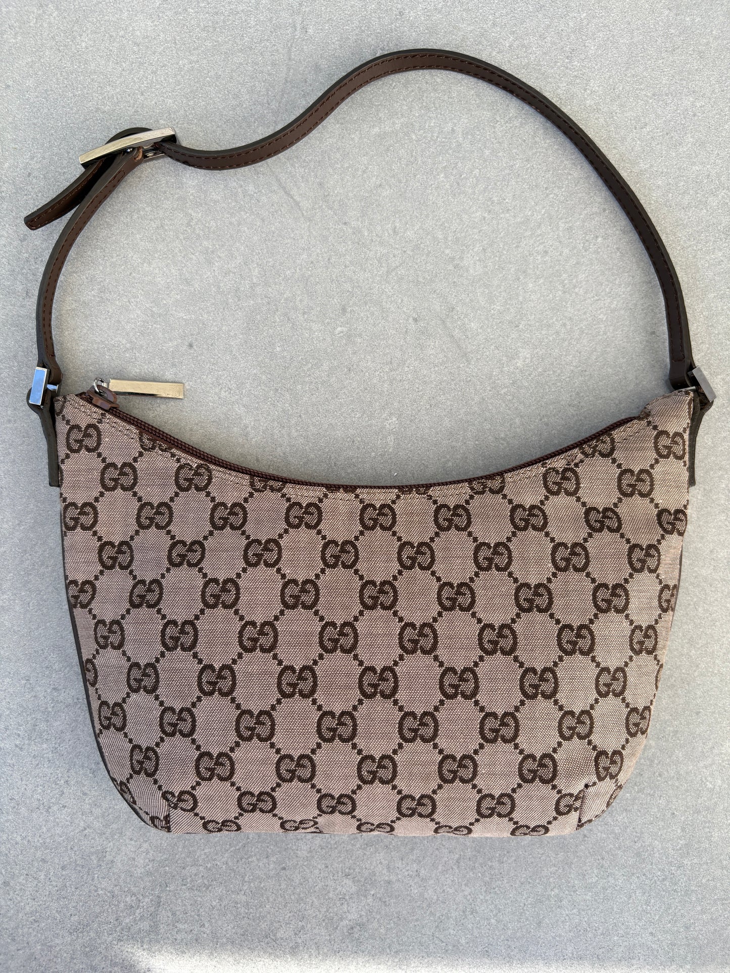Gucci Brown GG Canvas and Leather Shoulder Bag