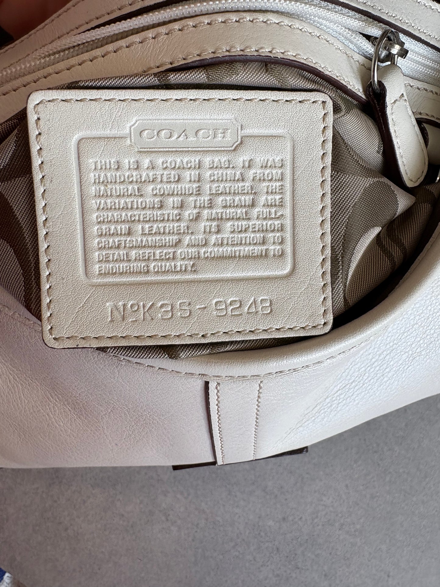 Coach Soho Cream Leather Shoulder Bag