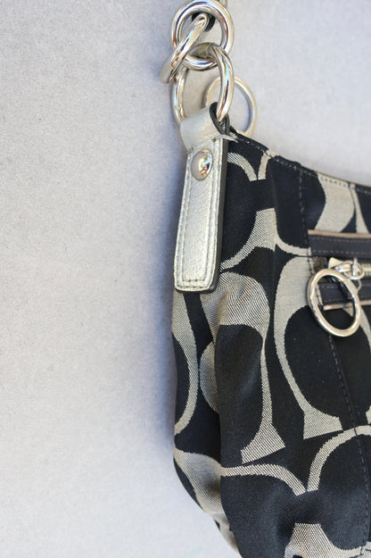 Coach Soho Black and Grey Monogram