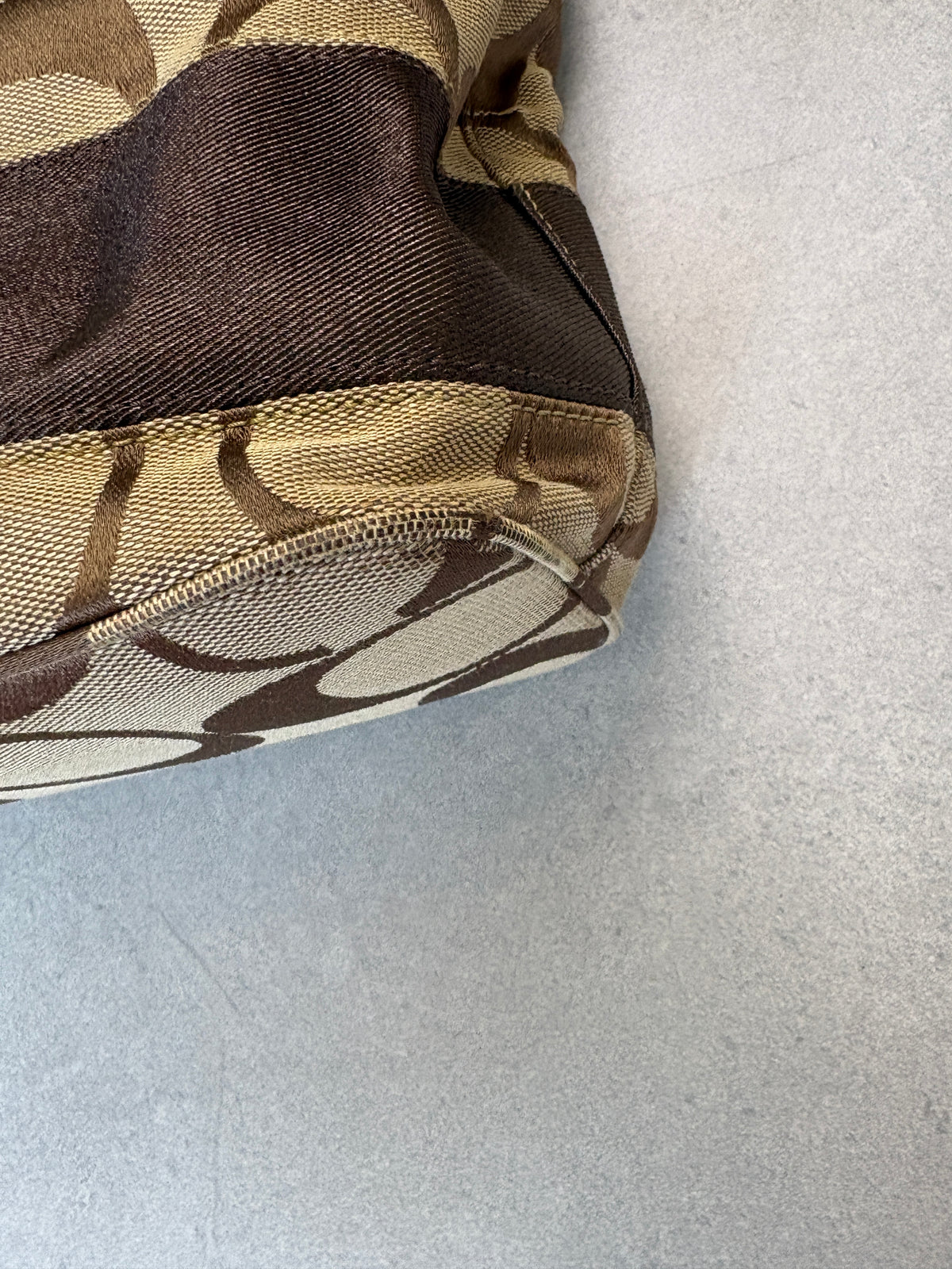 Coach Brown Monogram Hobo Shoulder Bag