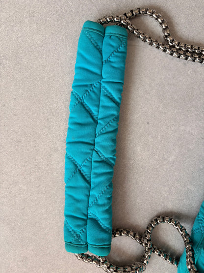 Chanel Turquoise Quilted Bubble Chain Bag