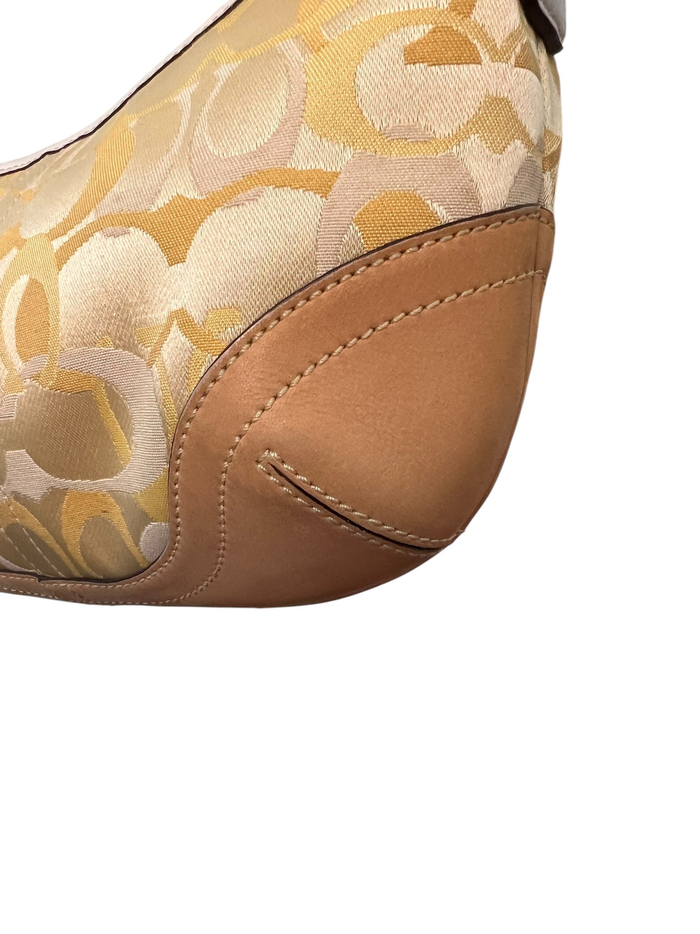 Coach Yellow Signature Monogram Shoulder Bag
