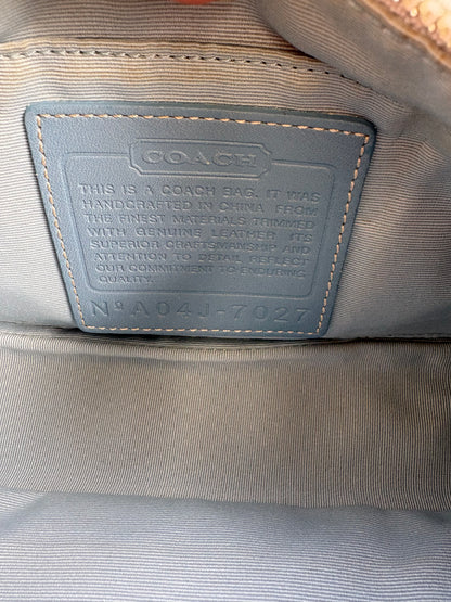 Coach Signature Demi Blue Optic Shoulder Bag Rare