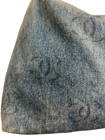 Chanel CC Denim Hobo Shoulder Bag