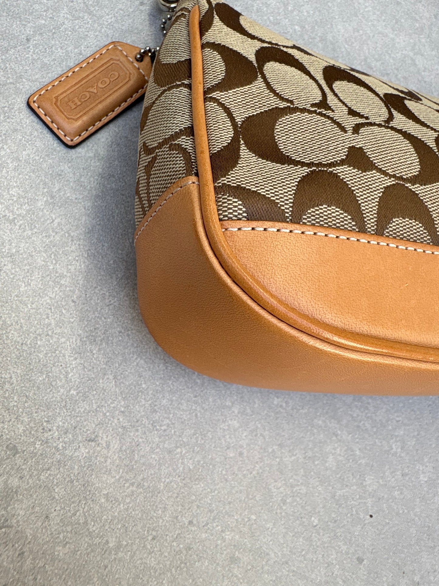 Coach Signature Demi Tan Shoulder Bag