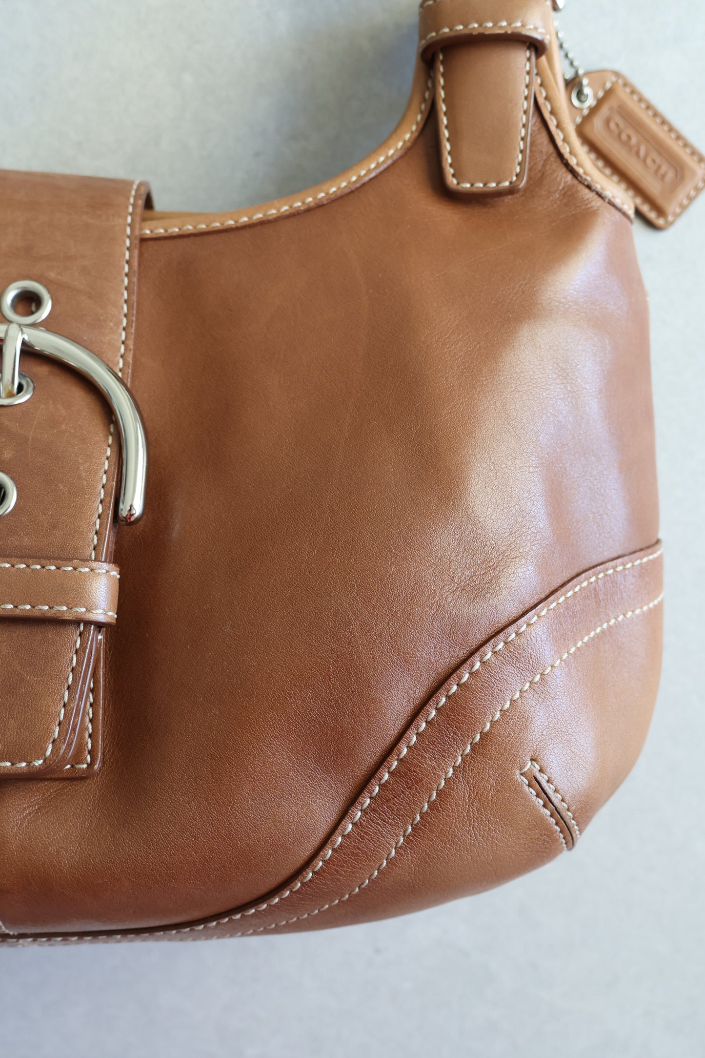 Coach Soho Brown Hobo Leather Shoulder Bag