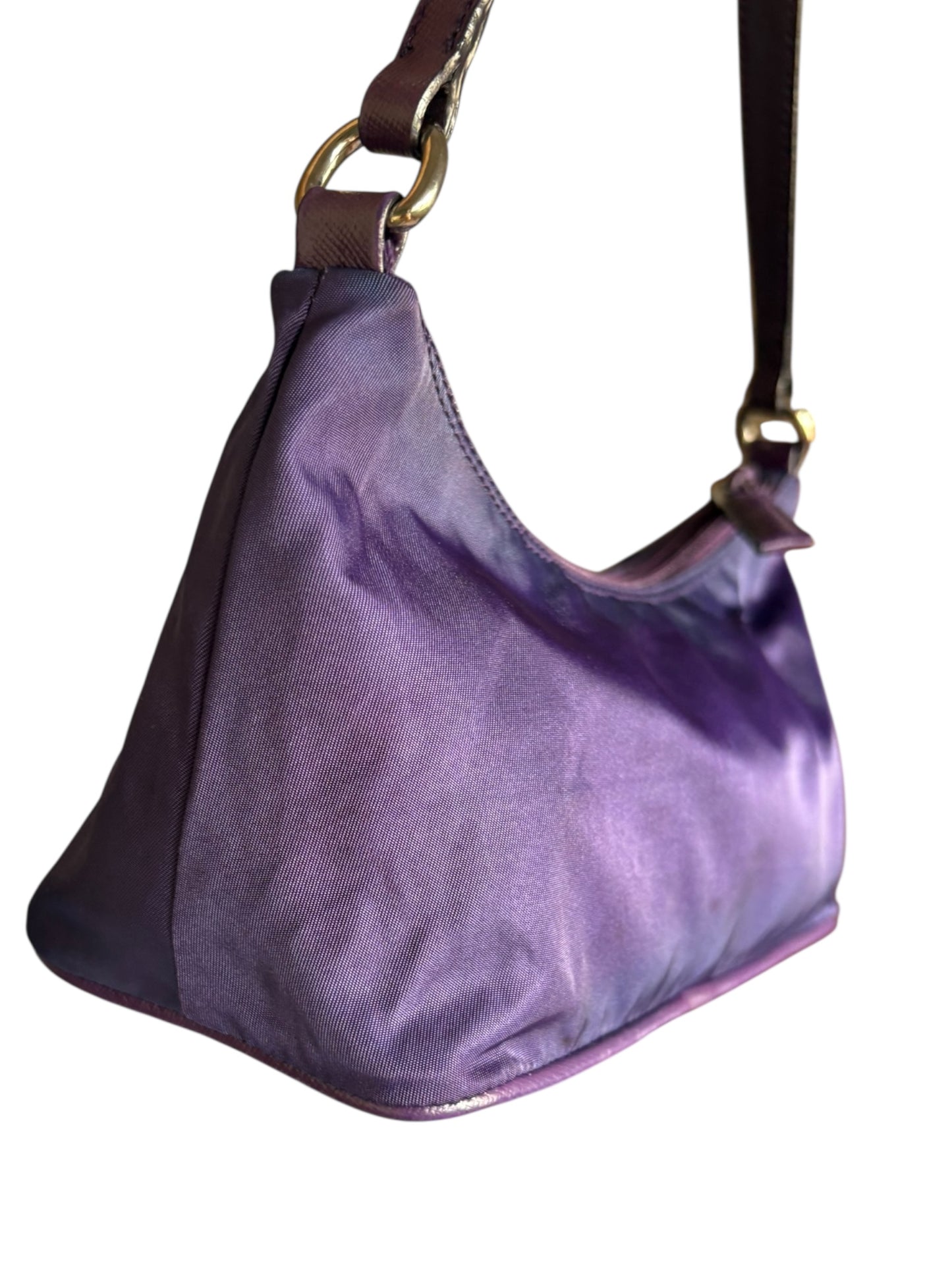 Prada Nylon Shoulder Bag Purple