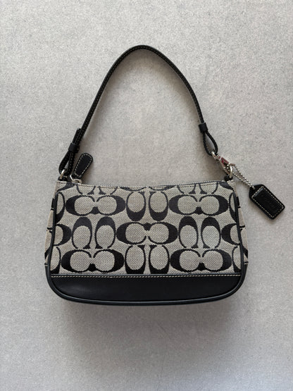 Coach Demi Black and Grey Shoulder Bag