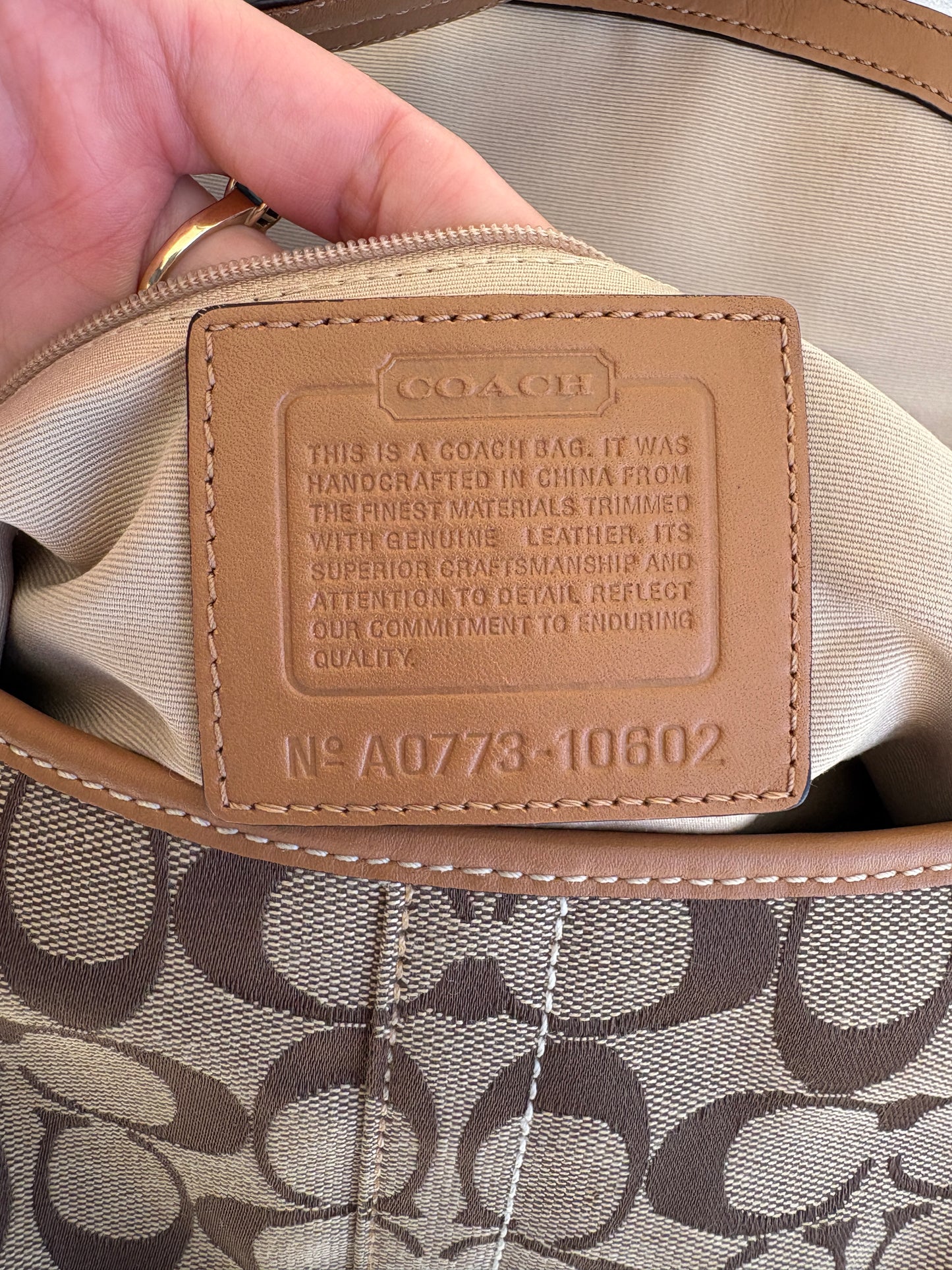 Coach Soho Brown Monogram Shoulder Bag