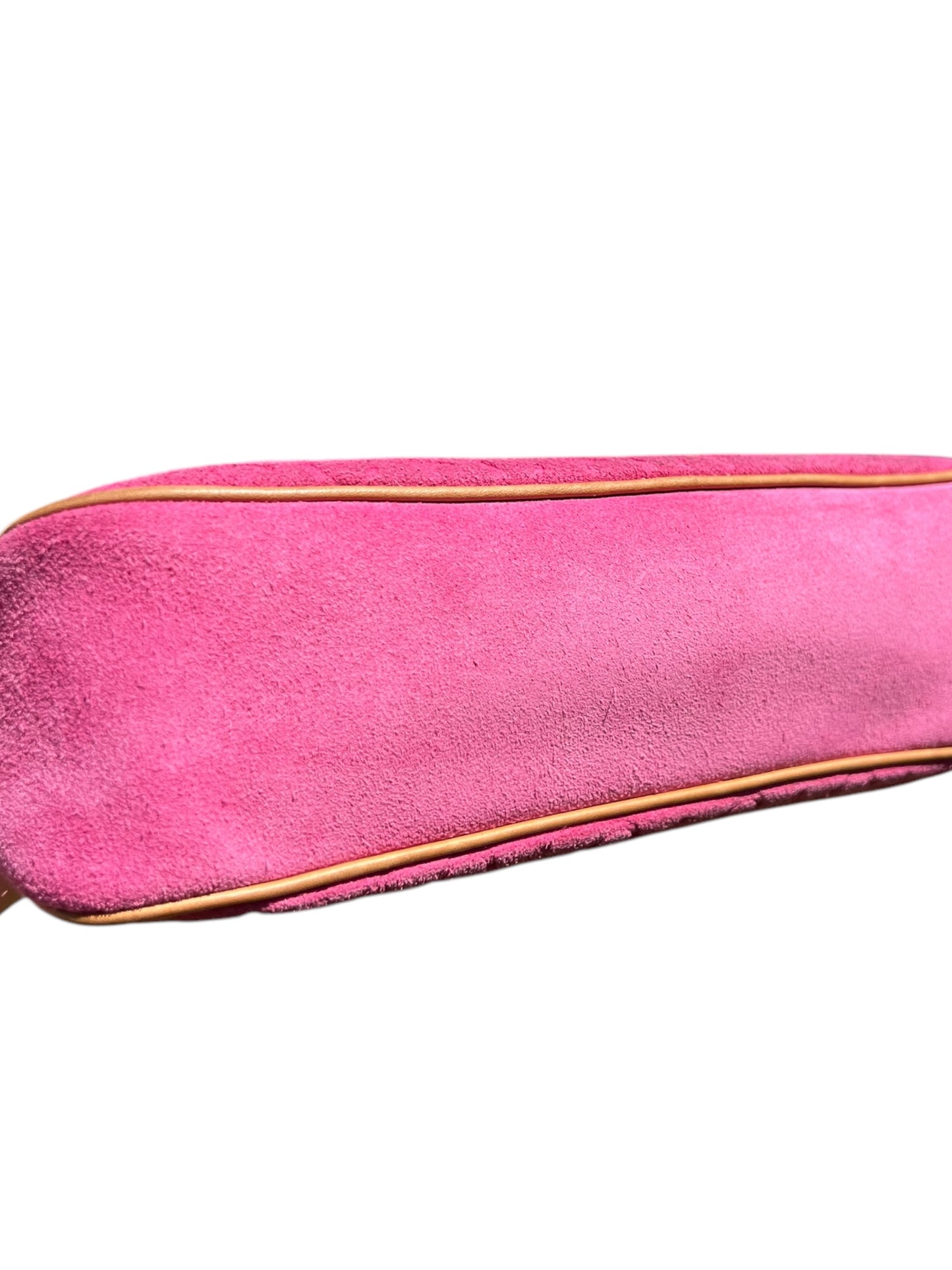 Celine Pink Suede Shoulder Bag