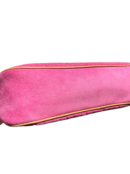 Celine Pink Suede Shoulder Bag