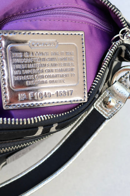 Coach Soho Black and Grey Monogram