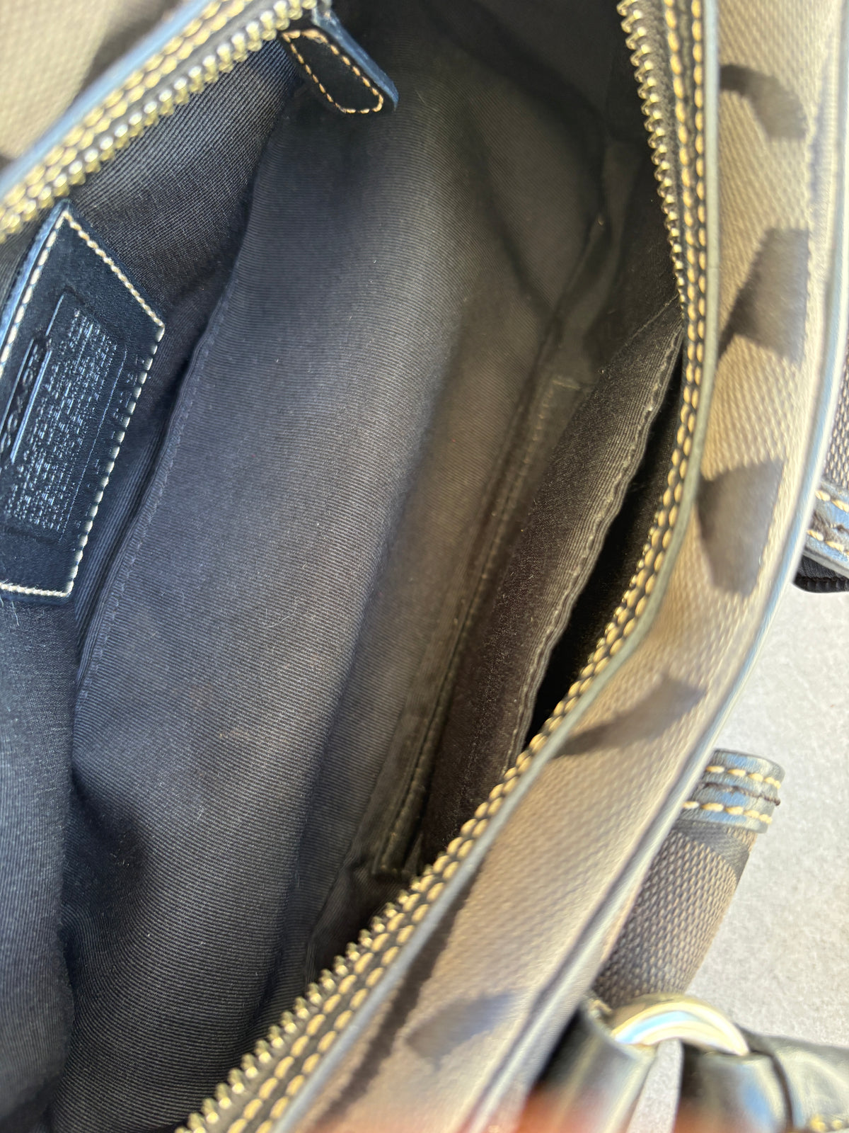 Coach Black Boston Monogram Bag