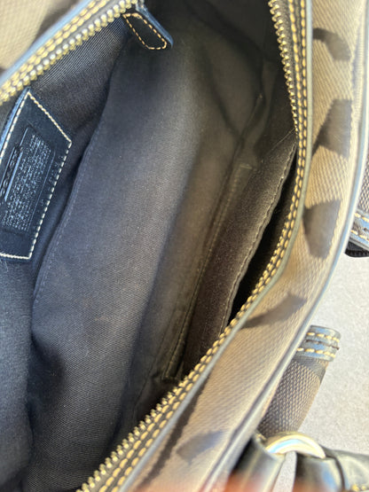 Coach Black Boston Monogram Bag